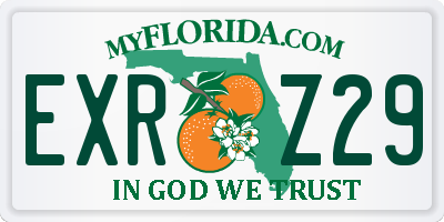 FL license plate EXRZ29