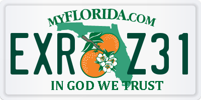 FL license plate EXRZ31