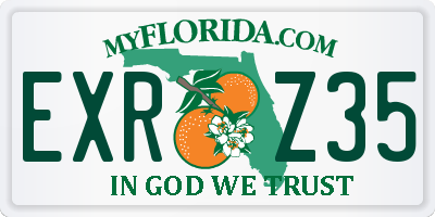 FL license plate EXRZ35