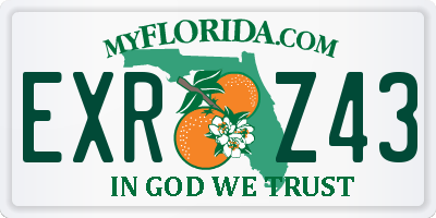 FL license plate EXRZ43