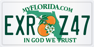 FL license plate EXRZ47