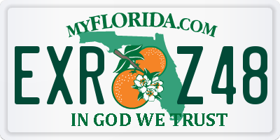 FL license plate EXRZ48