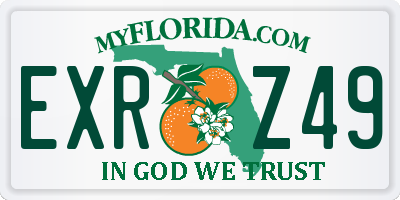 FL license plate EXRZ49