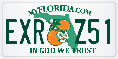 FL license plate EXRZ51