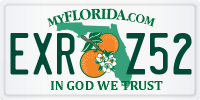 FL license plate EXRZ52