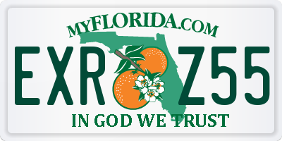 FL license plate EXRZ55