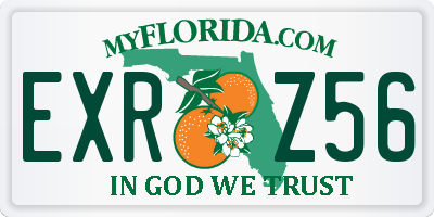FL license plate EXRZ56