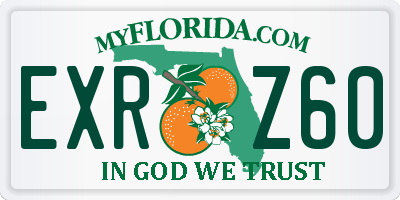 FL license plate EXRZ60