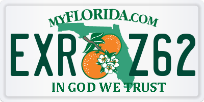FL license plate EXRZ62