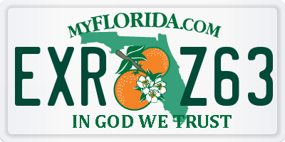 FL license plate EXRZ63