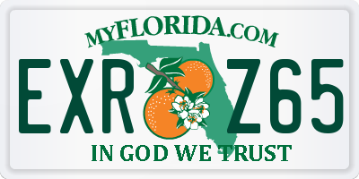 FL license plate EXRZ65
