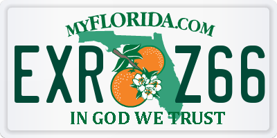 FL license plate EXRZ66