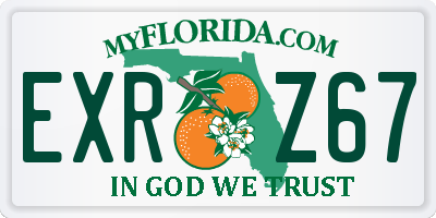 FL license plate EXRZ67