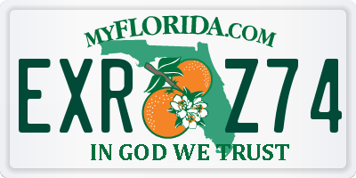 FL license plate EXRZ74