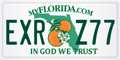 FL license plate EXRZ77