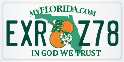 FL license plate EXRZ78
