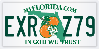 FL license plate EXRZ79