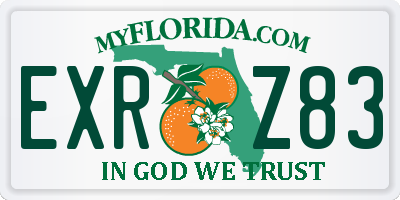 FL license plate EXRZ83