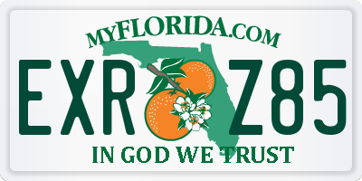 FL license plate EXRZ85