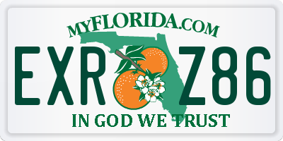 FL license plate EXRZ86