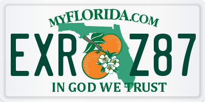 FL license plate EXRZ87