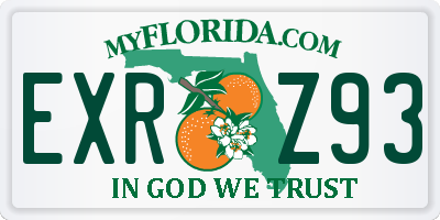FL license plate EXRZ93