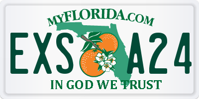 FL license plate EXSA24