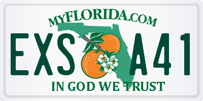 FL license plate EXSA41