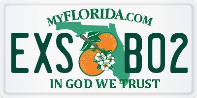 FL license plate EXSB02