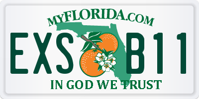 FL license plate EXSB11