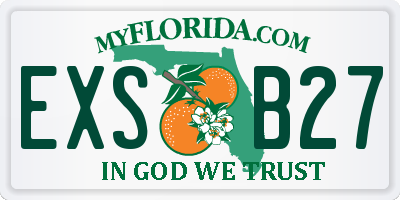 FL license plate EXSB27