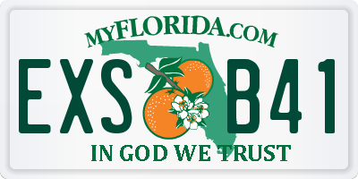 FL license plate EXSB41
