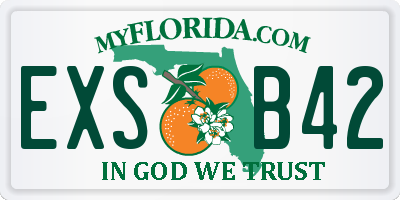 FL license plate EXSB42
