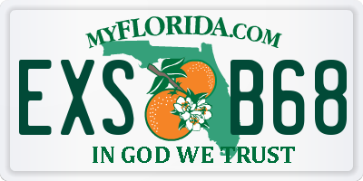 FL license plate EXSB68