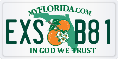 FL license plate EXSB81