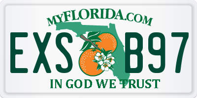 FL license plate EXSB97