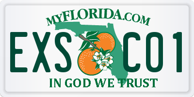 FL license plate EXSC01