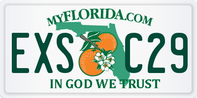 FL license plate EXSC29