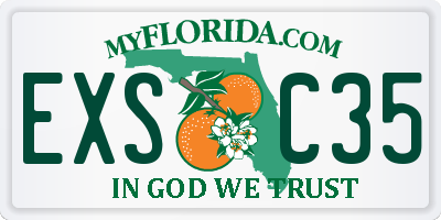 FL license plate EXSC35