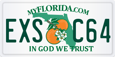 FL license plate EXSC64