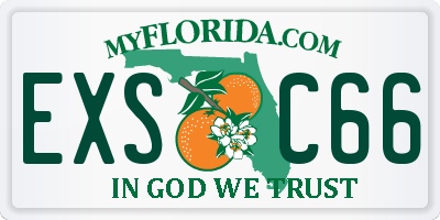 FL license plate EXSC66