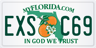 FL license plate EXSC69