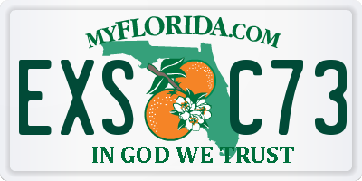 FL license plate EXSC73