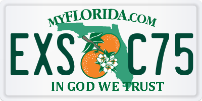 FL license plate EXSC75