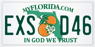 FL license plate EXSD46