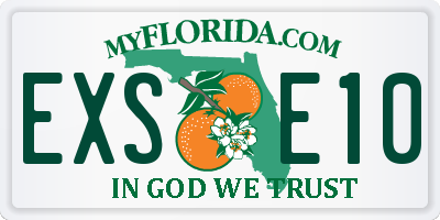 FL license plate EXSE10