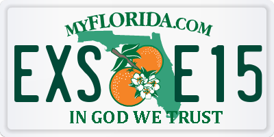 FL license plate EXSE15