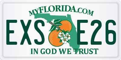 FL license plate EXSE26