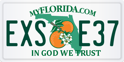 FL license plate EXSE37