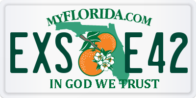 FL license plate EXSE42